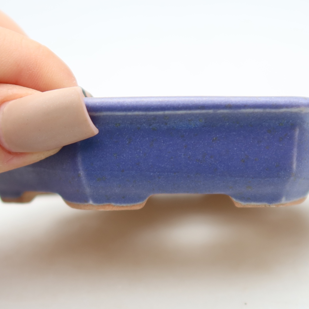 Keramische bonsaischaal 11,5 x 11,5 x 2,5 cm, kleur paars
