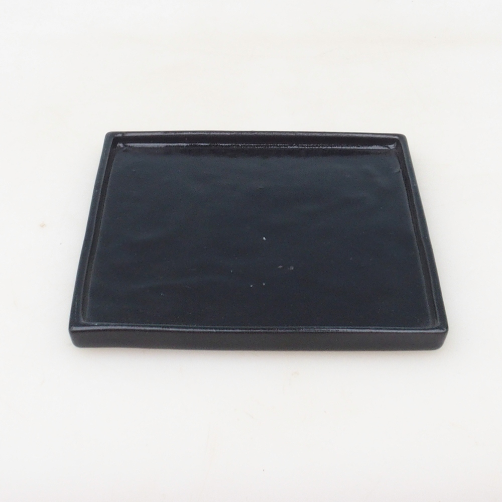 Bonsaischaal vierkant L - 14 x 14 x 1 cm - zwart