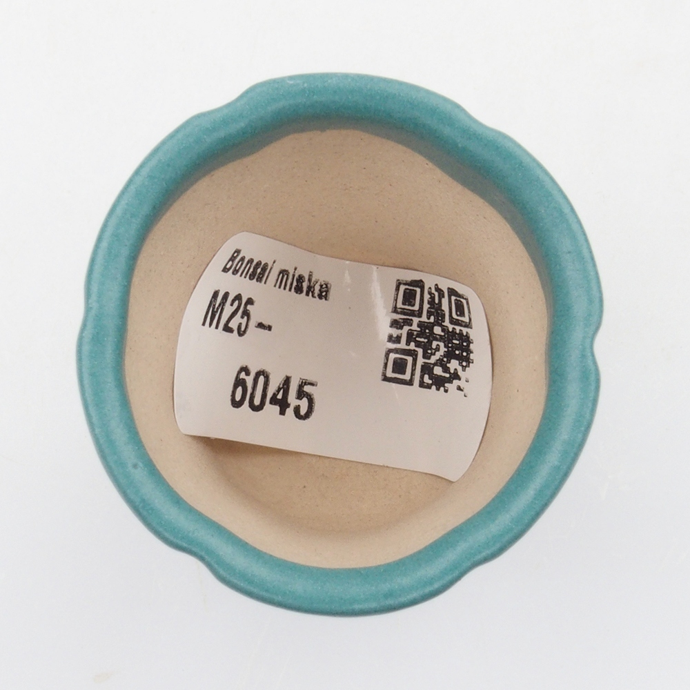 Bonsaischaal van keramiek 6,5 x 5,5 x 4 cm, kleur blauw