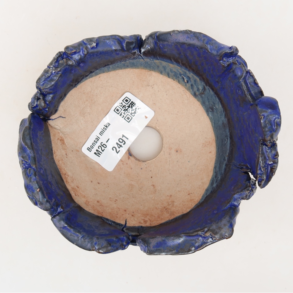 Keramische schaal  11,5 x 10,5 x 6 cm, kleur: blauw
