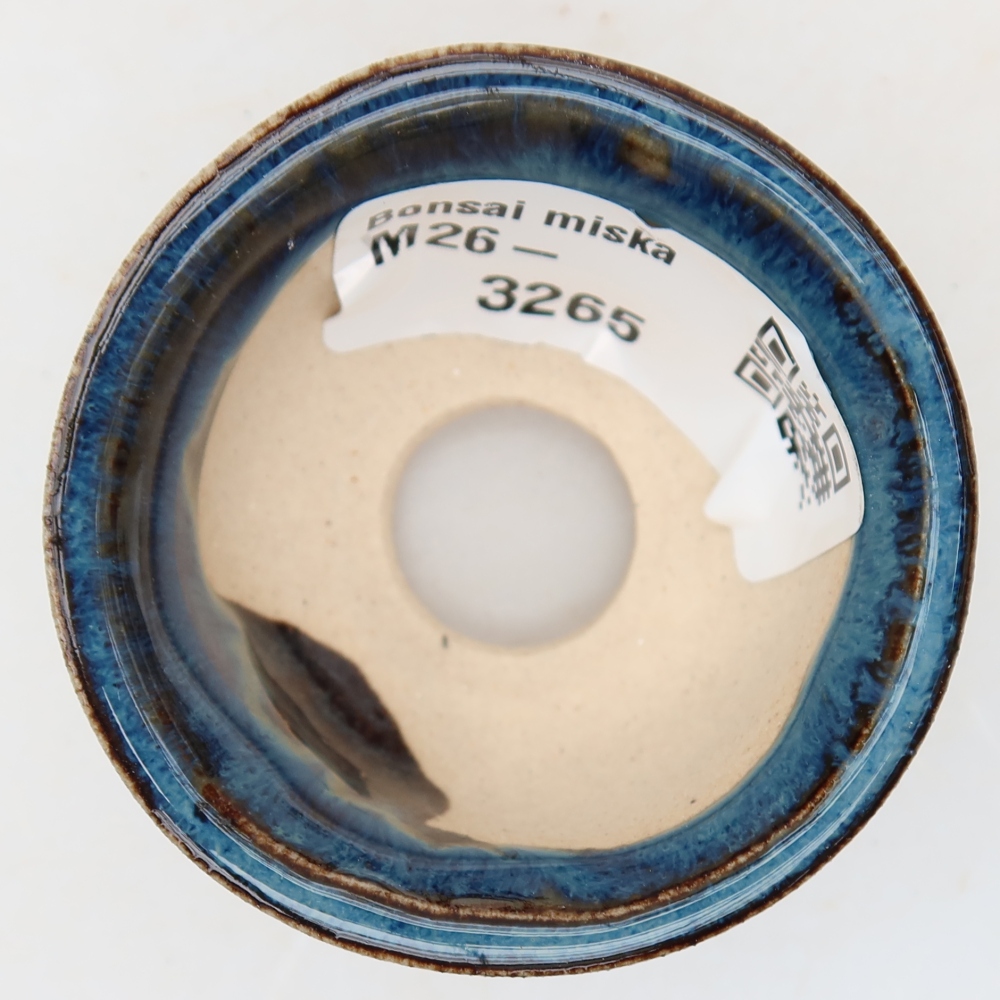 Keramische bonsaipot 5,5 x 5 x 3 cm, kleur: blauw