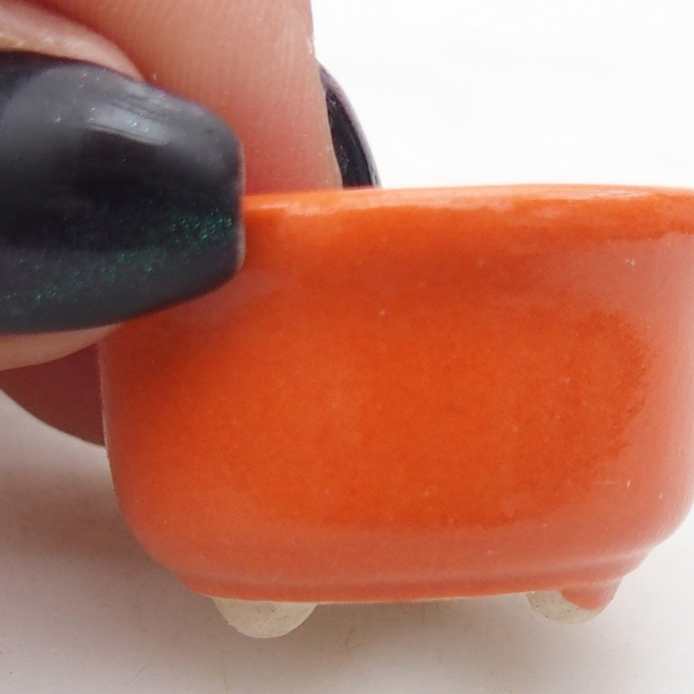 Mini bonsaischaal 3 x 3 x 1,5 cm, oranje