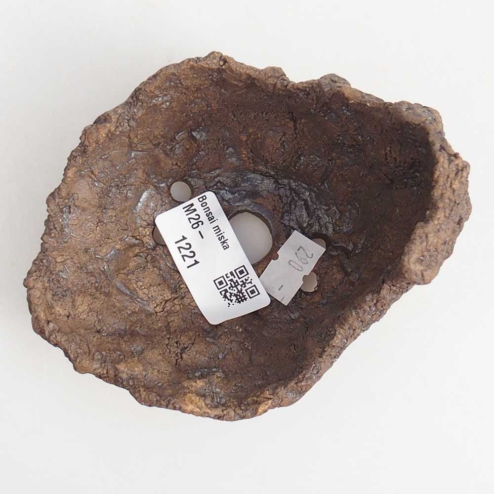 Keramisch Schelp 10 x 8 x 9,5 cm , kleur bruin