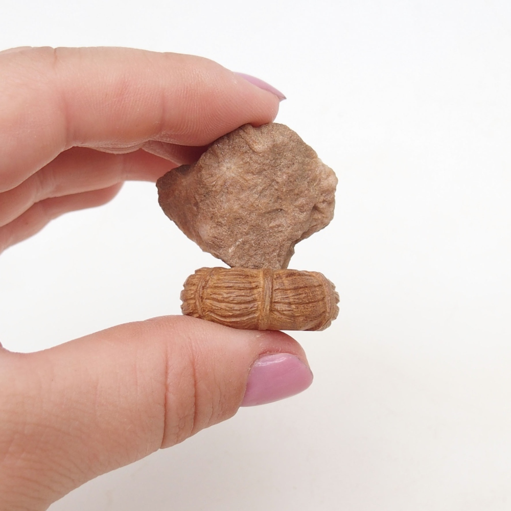 Suiseki - Steen met DAI (houten basis)