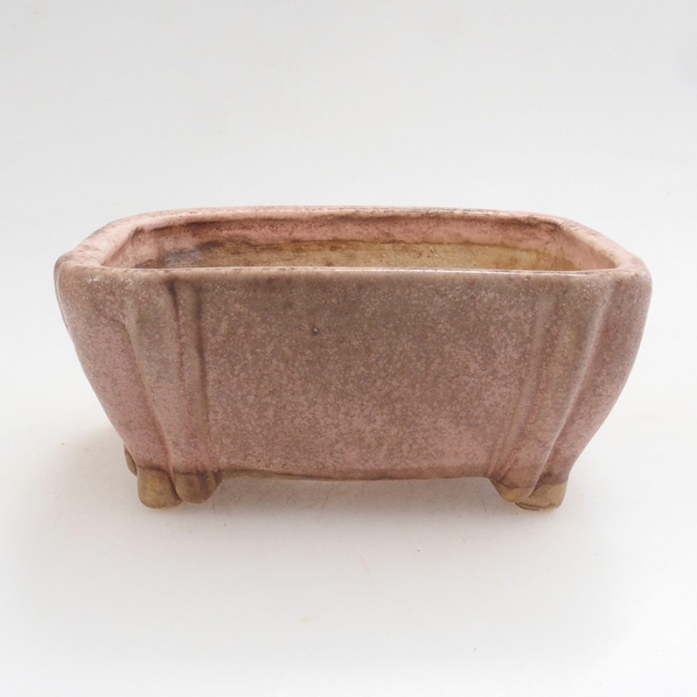Bonsaischaal van keramiek 10 x 8,5 x 4 cm, bruin