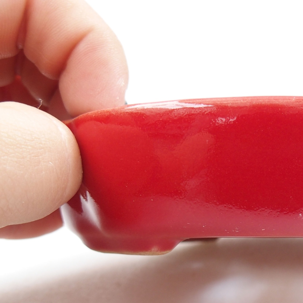 Bonsaischaal van keramiek 22 x 17 x 5 cm, groen