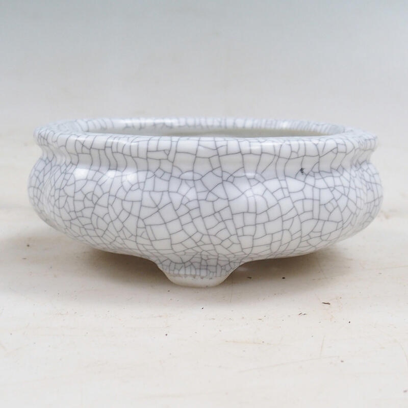 Bonsaischaal 10,5 x 10,5 x 4 cm, raku kleur