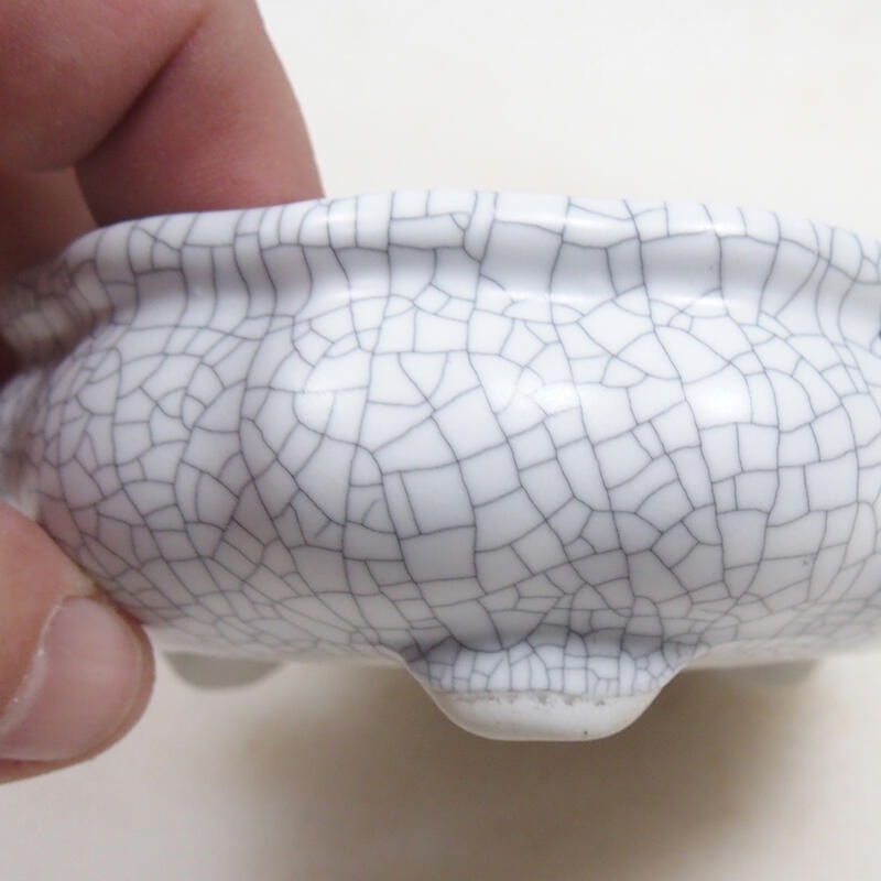 Bonsaischaal 10,5 x 10,5 x 4 cm, raku kleur