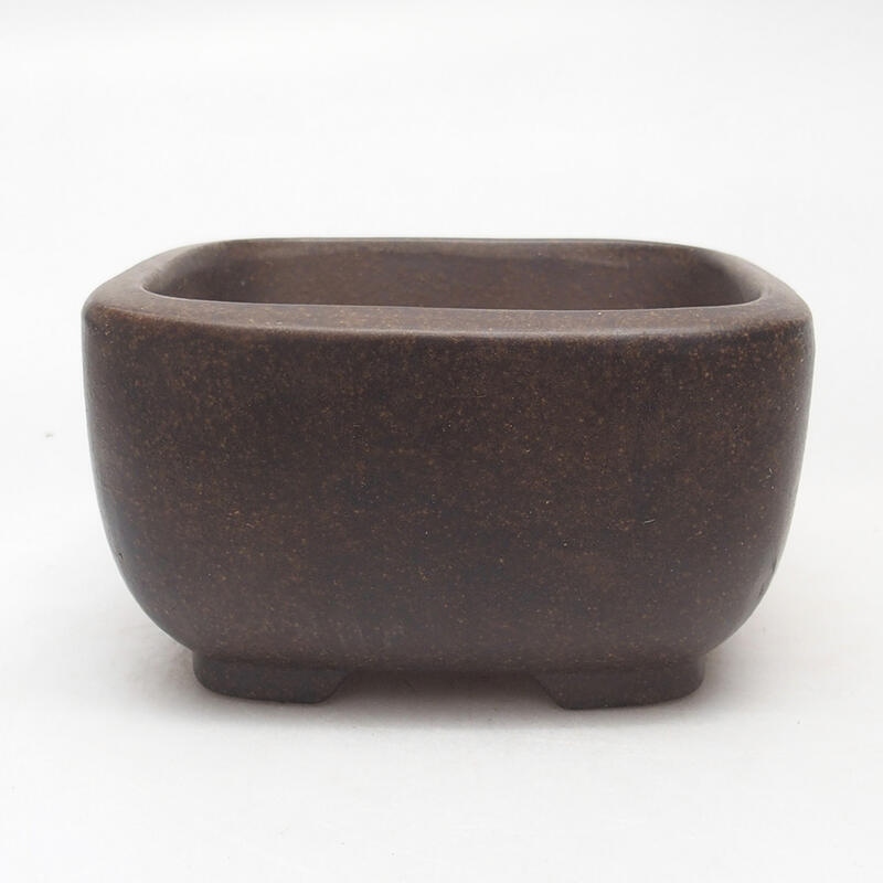 Bonsaischaal 10,5 x 10,5 x 6 cm, kleur bruin oker