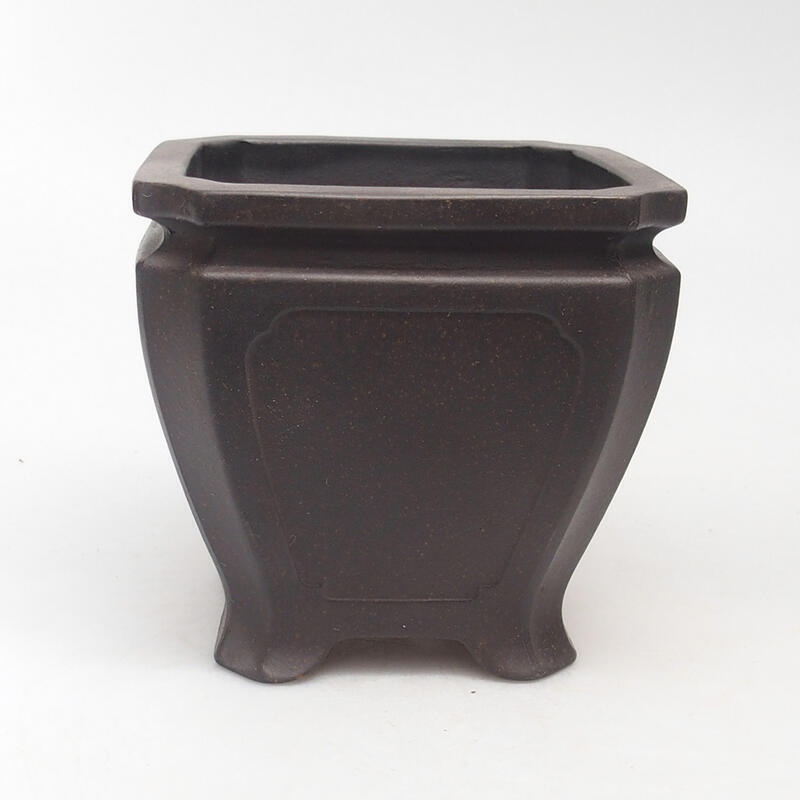 Bonsaischaal 10 x 10 x 10 cm, kleur okerbruin