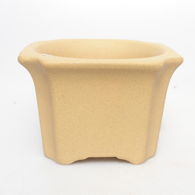 Bonsaischaal 10 x 10 x 7 cm, kleur oker