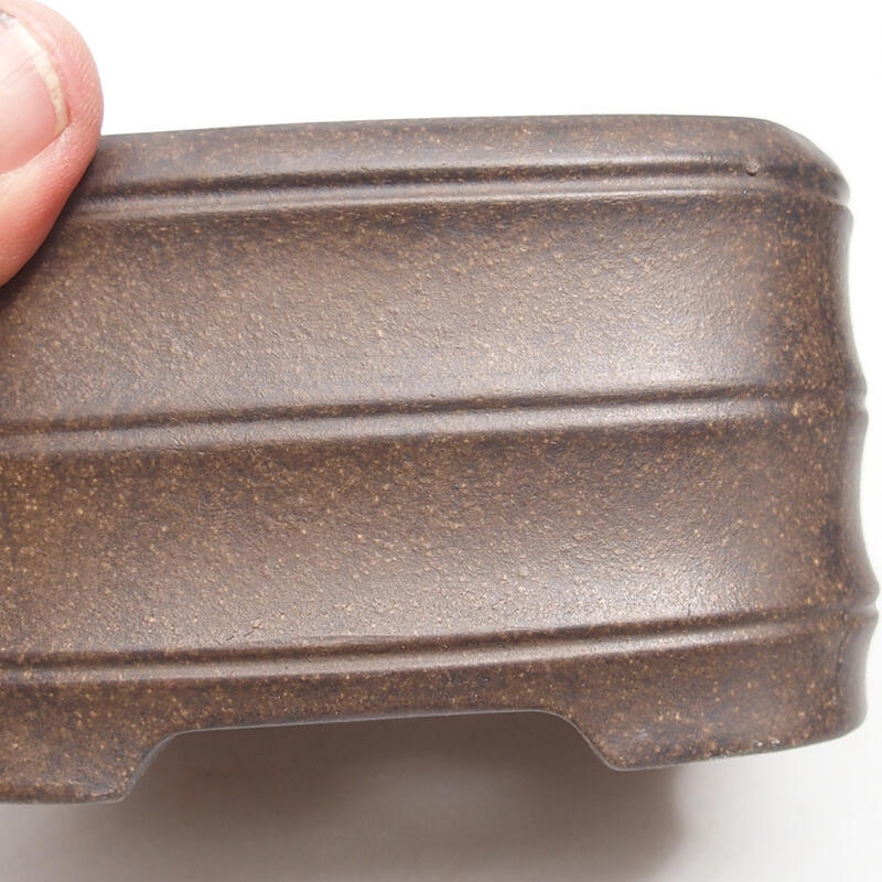 Bonsaischaal 11,5 x 11,5 x 6,5 cm, kleur bruin oker