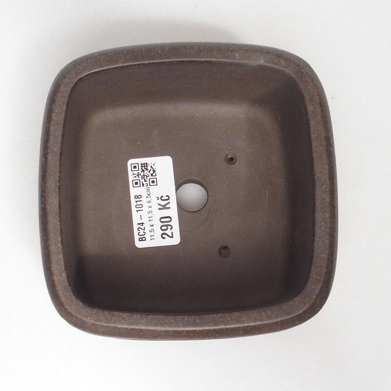Bonsaischaal 11,5 x 11,5 x 6,5 cm, kleur bruin oker