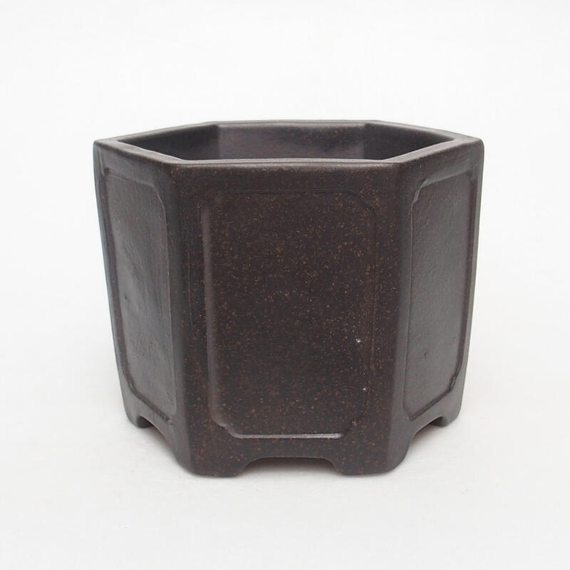 Bonsaischaal 11 x 10 x 8,5 cm, kleur bruin oker