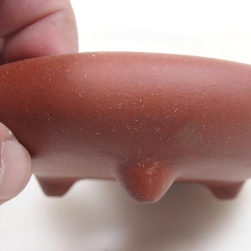 Bonsaischaal 11 x 11 x 3,5 cm, baksteenkleur