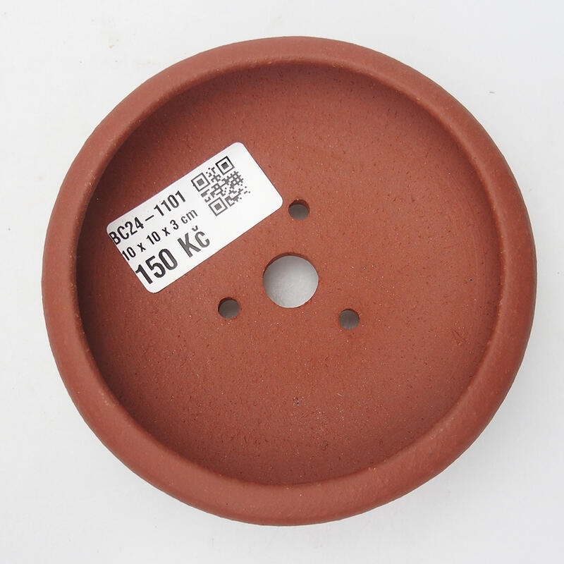 Bonsaischaal 11 x 11 x 3,5 cm, baksteenkleur