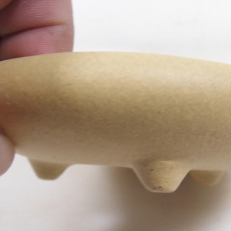 Bonsaischaal 11 x 11 x 3,5 cm, kleur oker