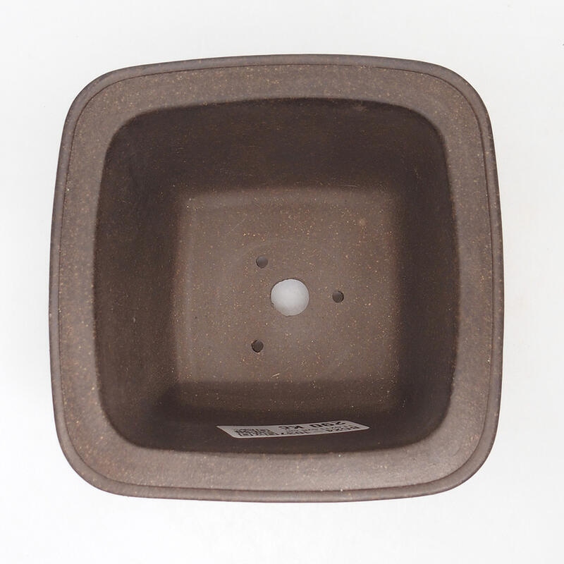 Bonsaischaal 11 x 11 x 7,5 cm, kleur bruin oker