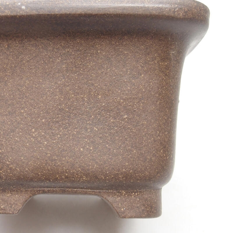 Bonsaischaal 11 x 11 x 7,5 cm, kleur bruin oker