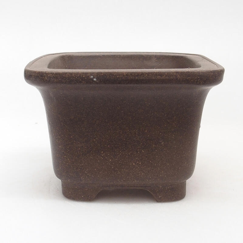 Bonsaischaal 11 x 11 x 7,5 cm, kleur bruin oker