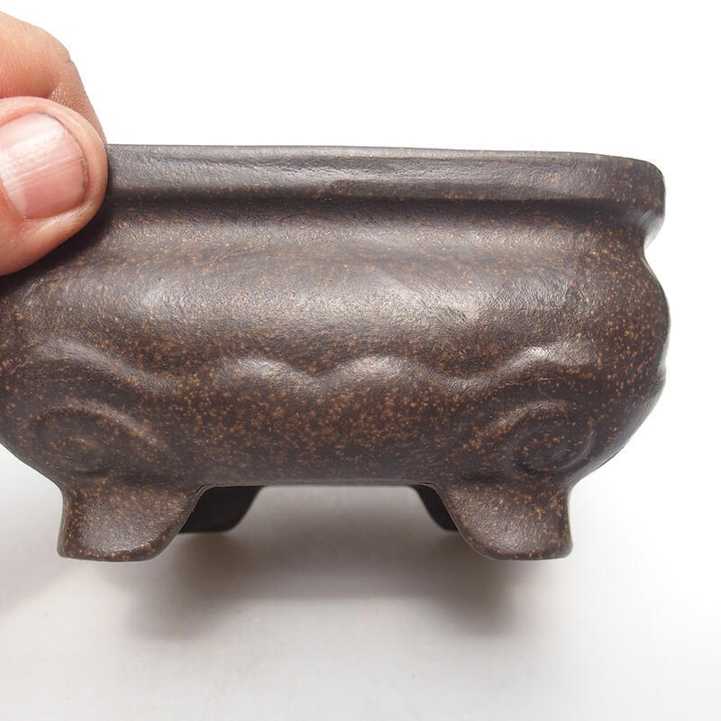 Bonsaischaal 12,5 x 12,5 x 6,5cm, kleur bruin oker