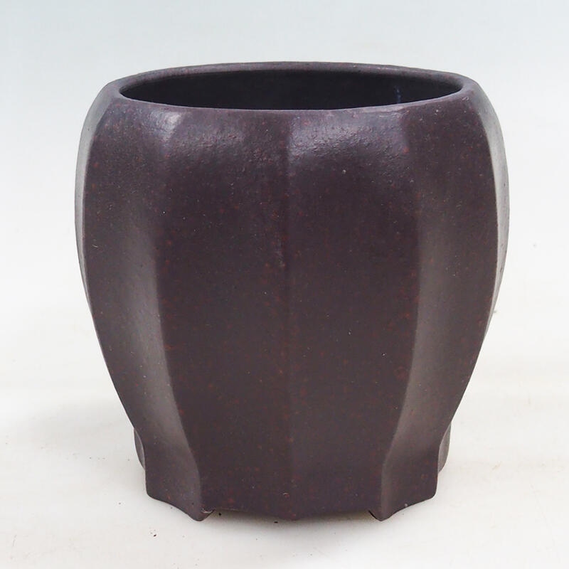 Bonsaischaal 12 x 12 x 11 cm, kleur bruinrood