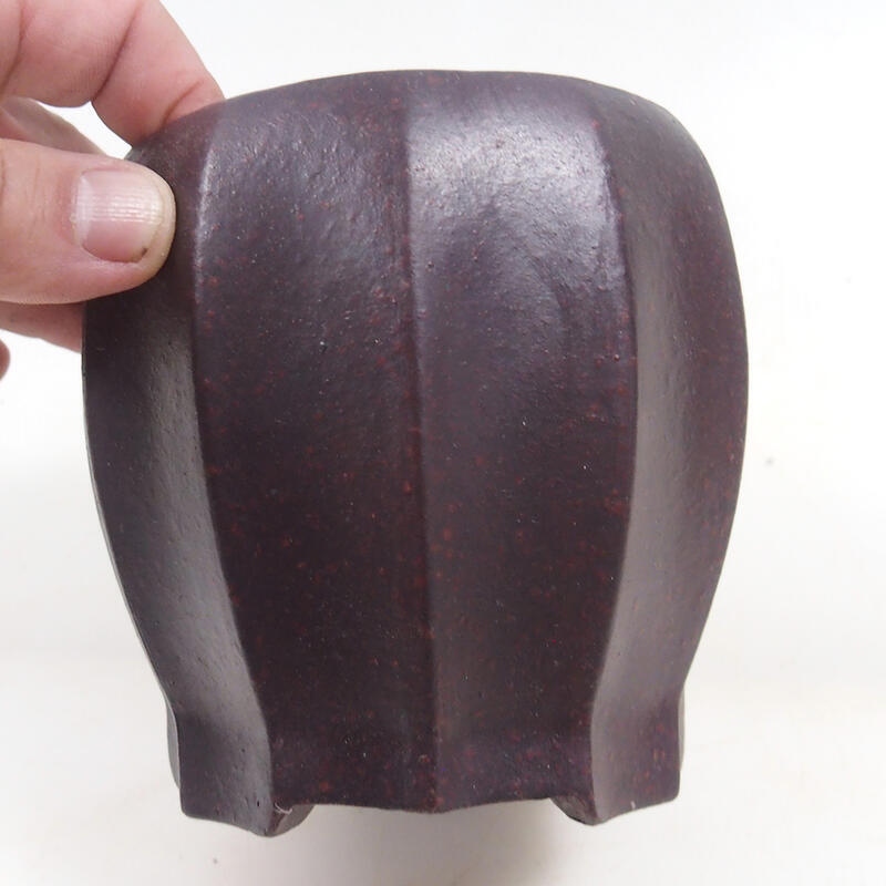 Bonsaischaal 12 x 12 x 11 cm, kleur bruinrood