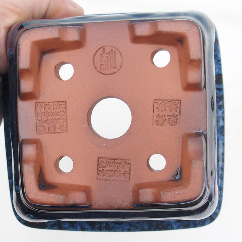 Bonsaischaal 12 x 12 x 7 cm, kleur blauw