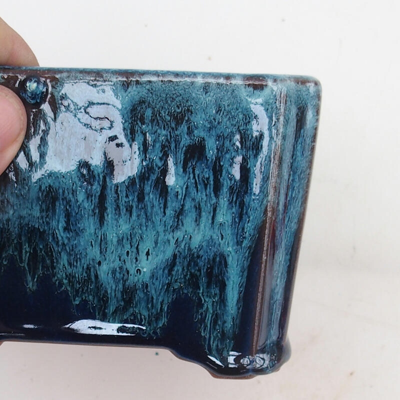 Bonsaischaal 12 x 12 x 8 cm, kleur blauw