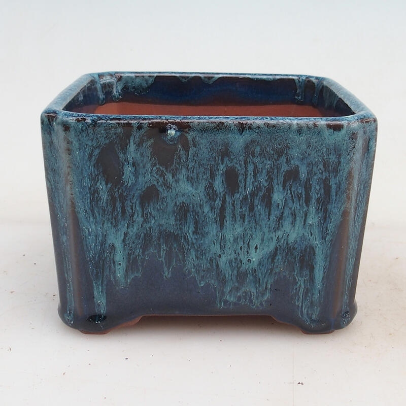 Bonsaischaal 12 x 12 x 8 cm, kleur blauw