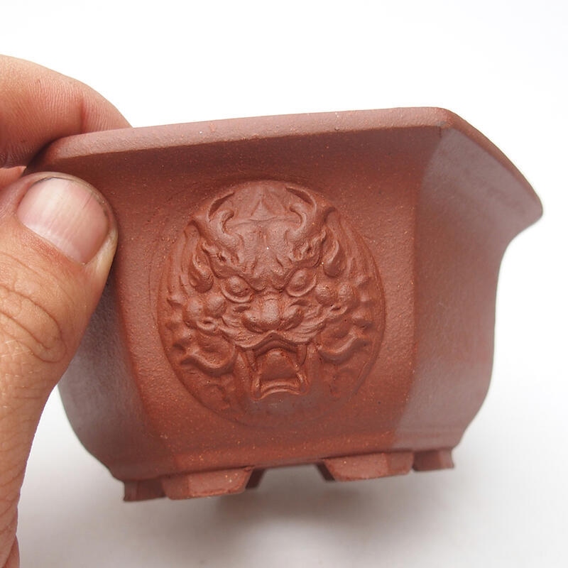 Bonsaischaal 13 x 12 x 6 cm, baksteenkleur