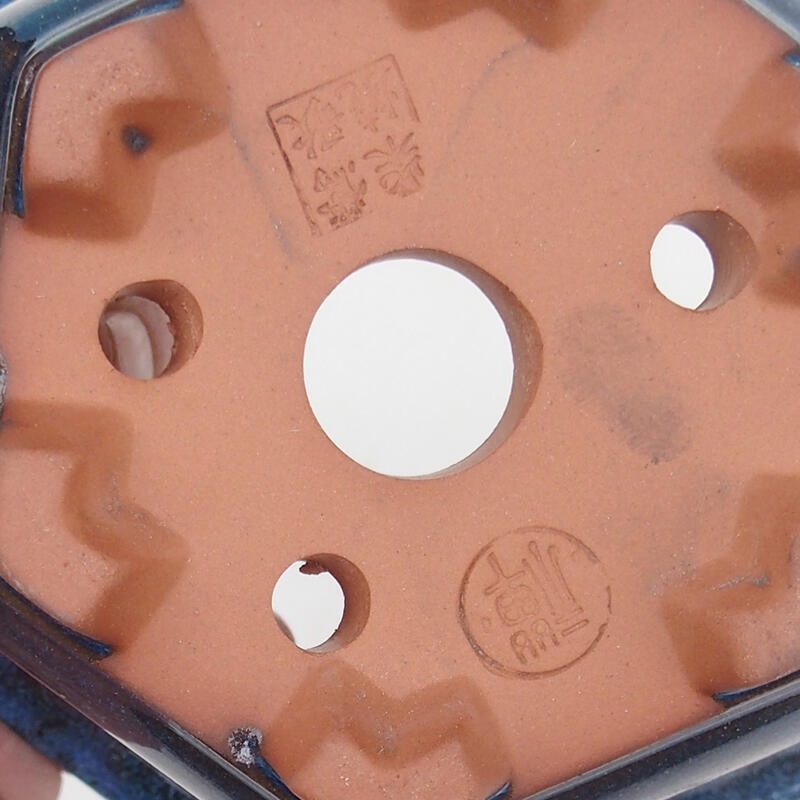 Bonsaischaal 13 x 12 x 7 cm, kleur blauw