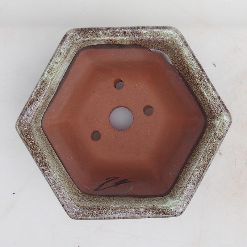 Bonsaischaal 13 x 12 x 7 cm, kleur bordeaux bruin