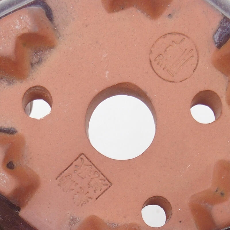 Bonsaischaal 13 x 12 x 7 cm, kleur bordeaux bruin