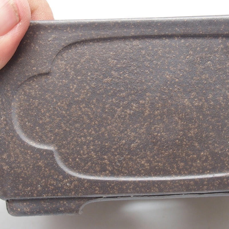 Bonsaischaal 13 x 13 x 6,5 cm, okerbruin