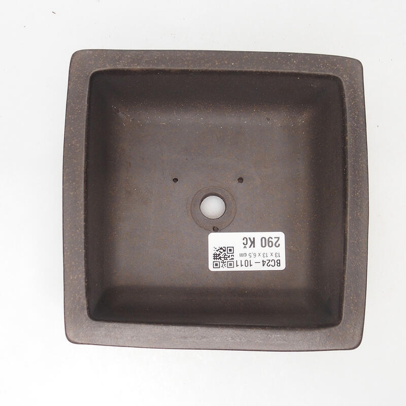 Bonsaischaal 13 x 13 x 6,5 cm, okerbruin