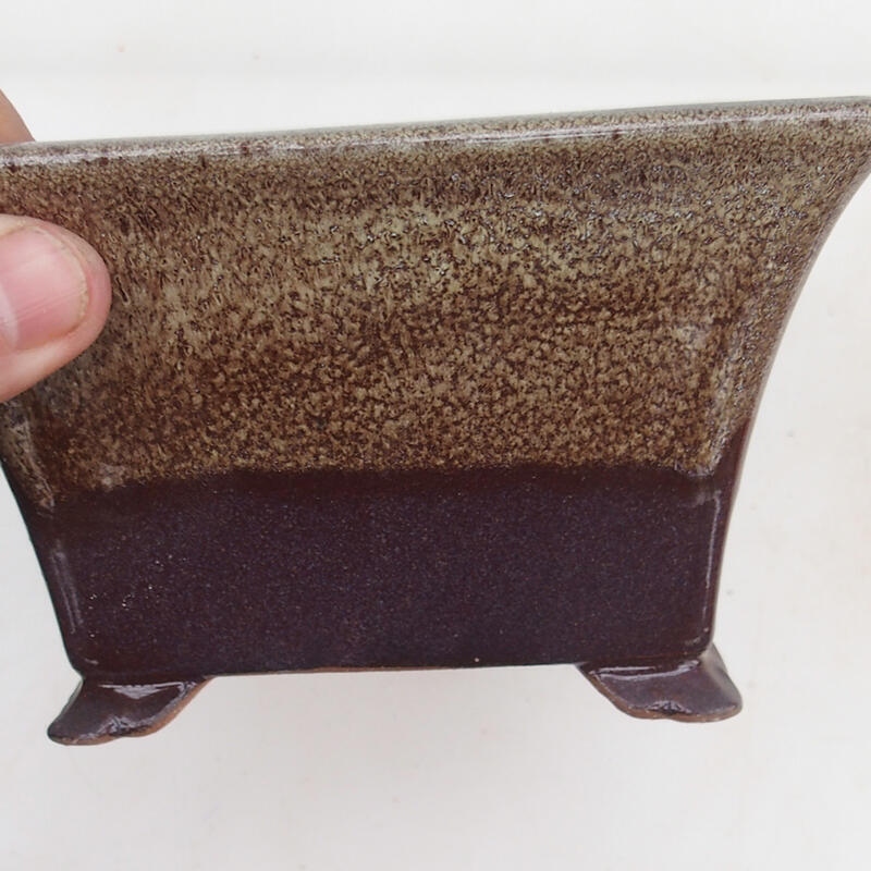 Bonsaischaal 14,5 x 14,5 x 8,5 cm, kleur bruin