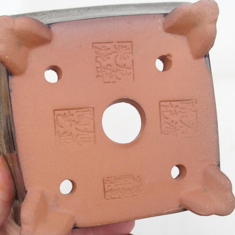 Bonsaischaal 14,5 x 14,5 x 8,5 cm, kleur bruin