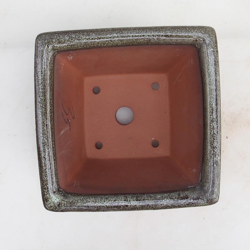 Bonsaischaal 14,5 x 14,5 x 8,5 cm, kleur bruin