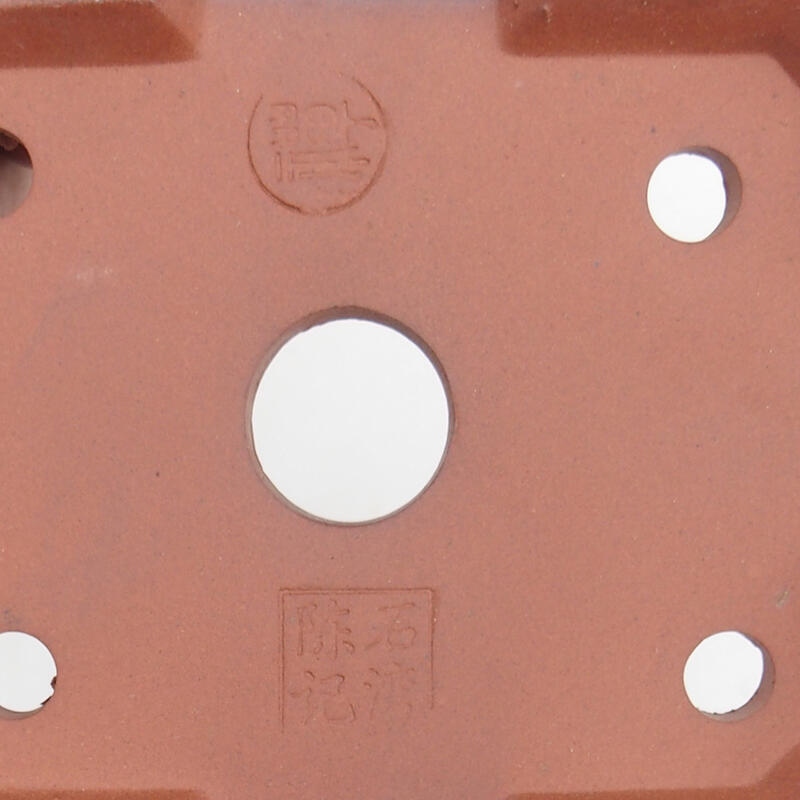 Bonsaischaal 14 x 12 x 6 cm, kleur blauw-wit