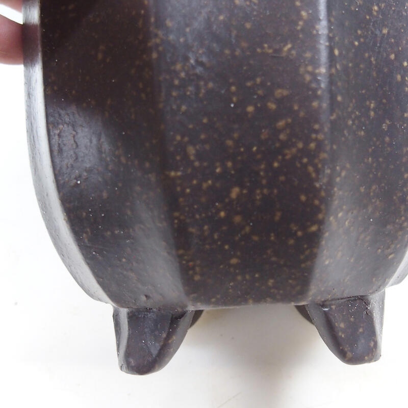 Bonsaischaal 14 x 14 x 15 cm, kleur bruin oker