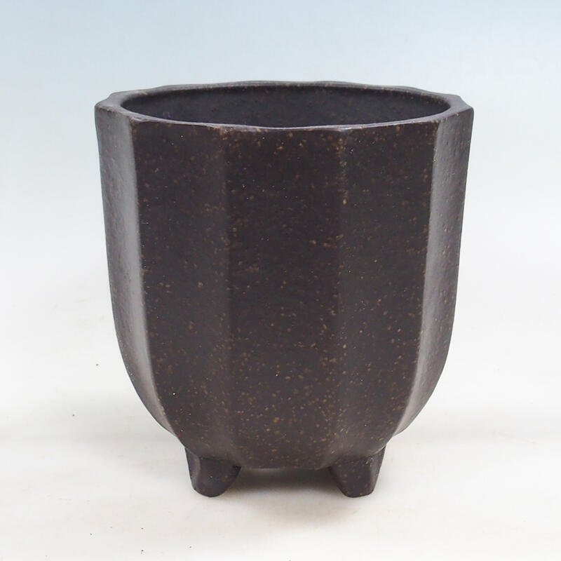 Bonsaischaal 14 x 14 x 15 cm, kleur bruin oker