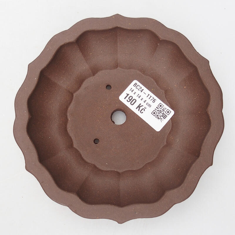 Bonsaischaal 14 x 14 x 3,5 cm, bruin