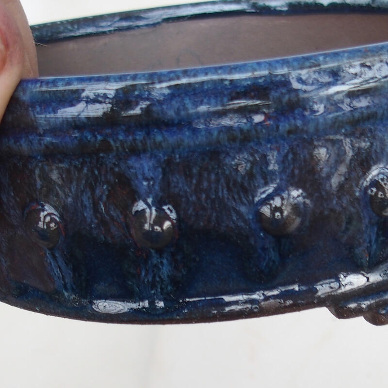 Bonsaischaal 14 x 14 x 5,5 cm, kleur blauw