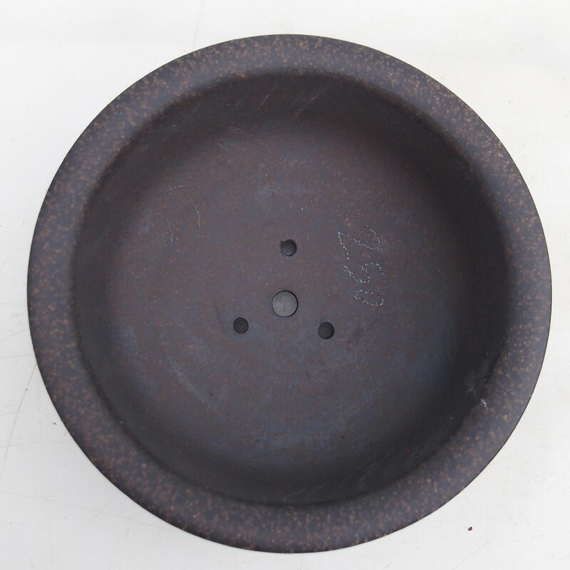 Bonsaischaal 14 x 14 x 5 cm, kleur okerbruin