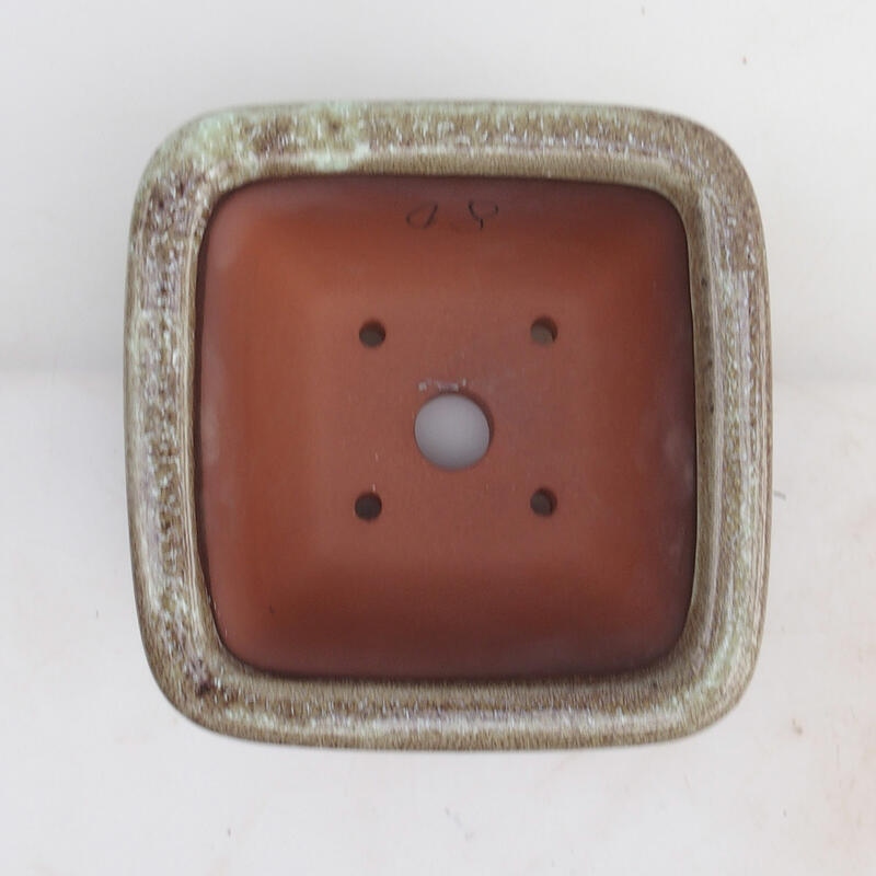 Bonsaischaal 14 x 14 x 8 cm, kleur bordeaux bruin