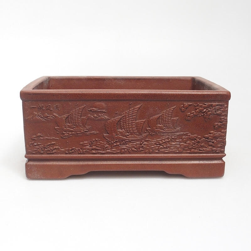 Bonsaischaal 15,5 x 11,5 x 6,5 cm, kleur bruin