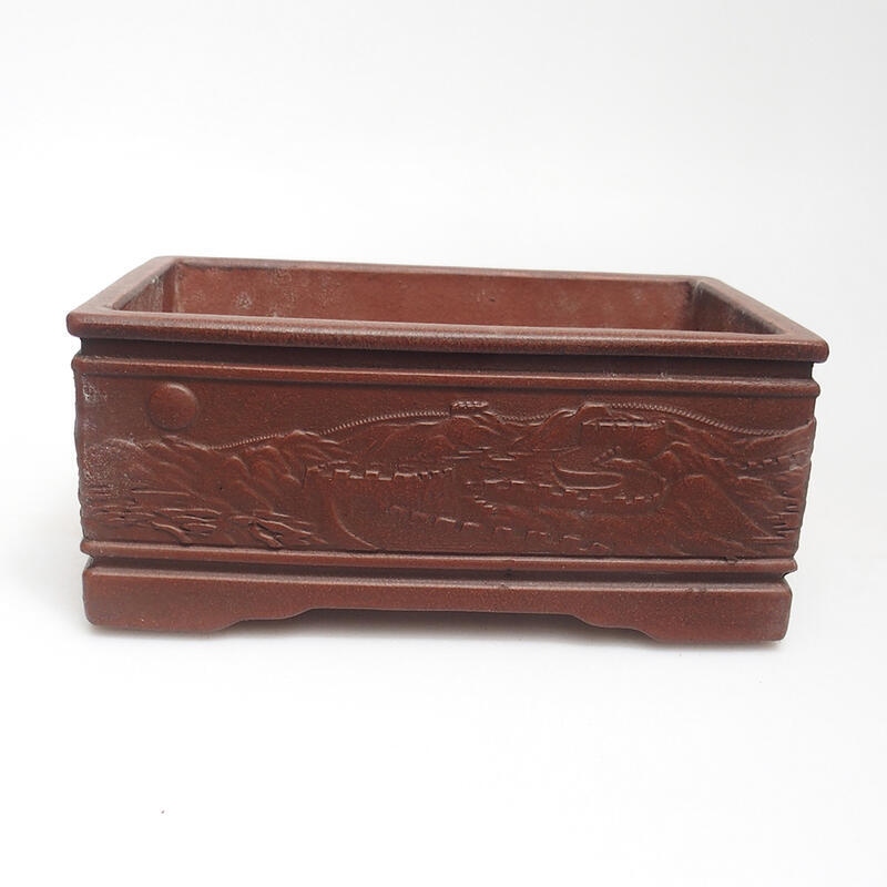 Bonsaischaal 15,5 x 11,5 x 6,5 cm, kleur bruin