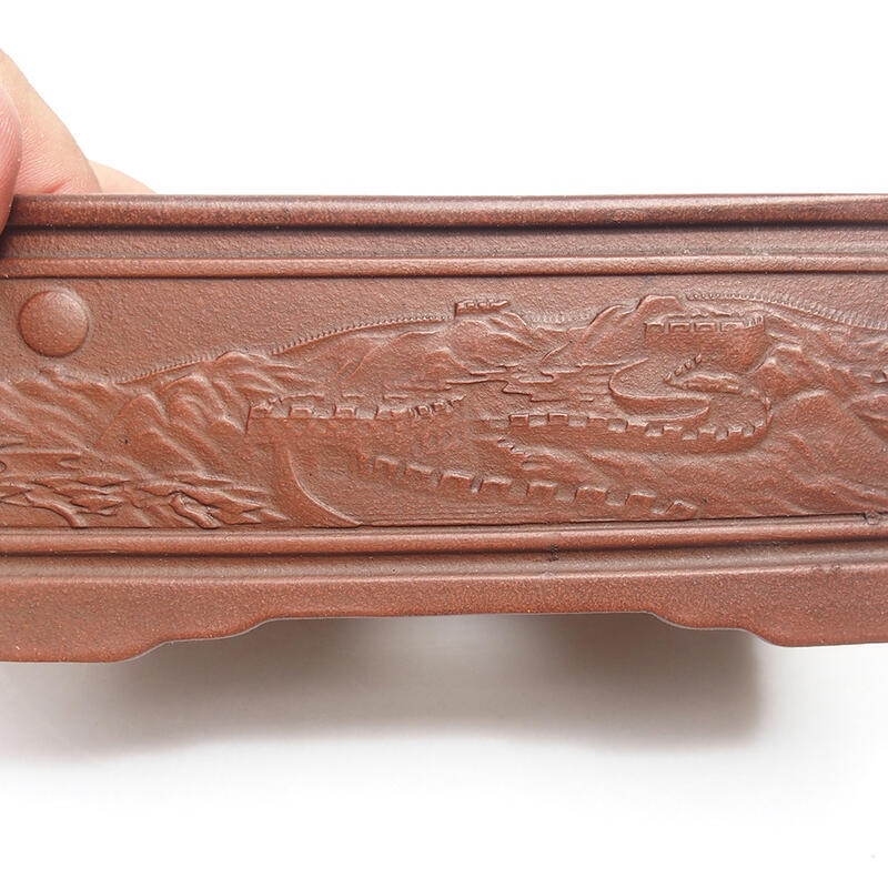 Bonsaischaal 15,5 x 11,5 x 6,5 cm, kleur bruin