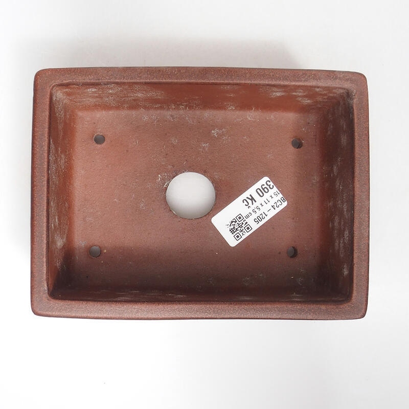 Bonsaischaal 15,5 x 11,5 x 6,5 cm, kleur bruin